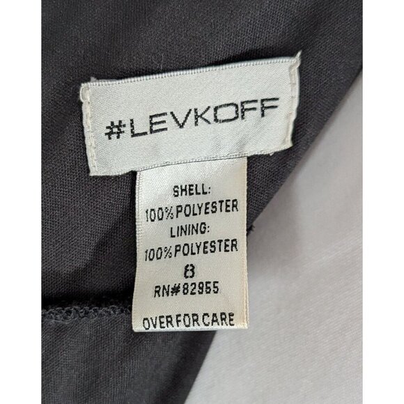 Bill Levkoff Black Formal Chiffon Pleated Dress Size 8 - Picture 6 of 13